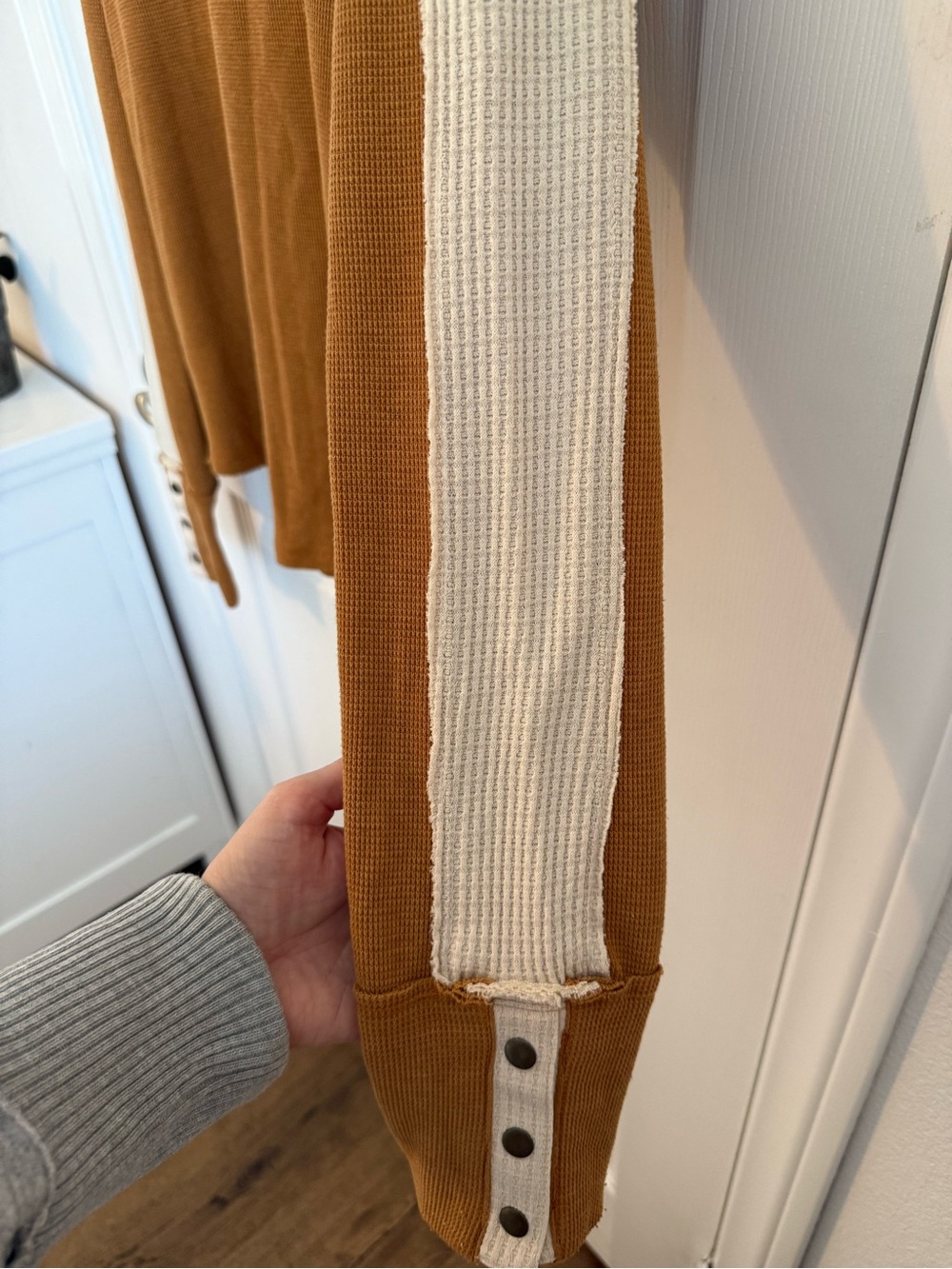 We The Free Waffle-Knit Pullover in Camel - Picture 6 of 8